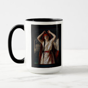 Ein ägyptisches Mädchen, das sich auf den Tod vorb Tasse