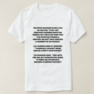 Ein AI-Witz darüber, dass Tote entlassen werden T-Shirt