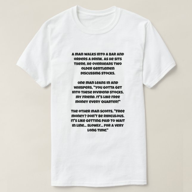 Ein AI-Witz über Dividendenwerte T-Shirt (Design vorne)