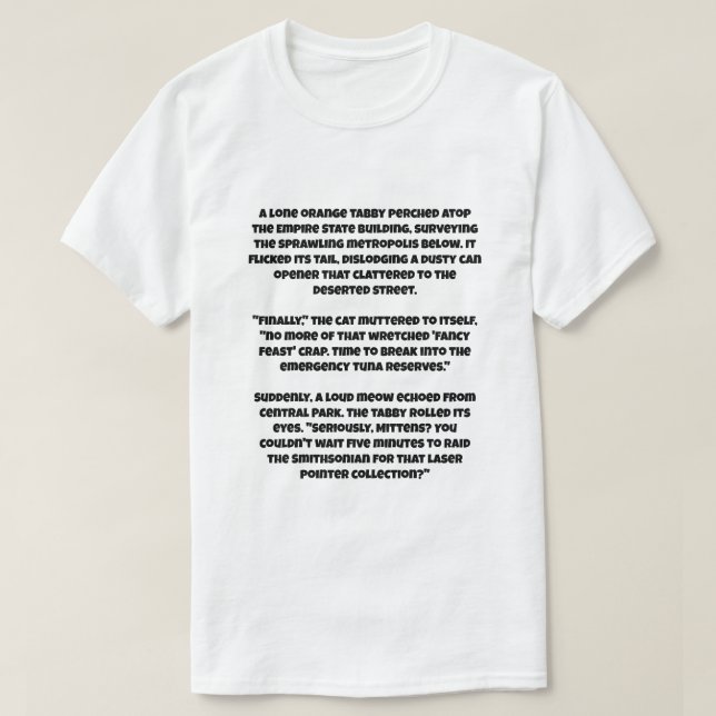 Ein AI-Witz über Katzen, die alle Menschen getötet T-Shirt (Design vorne)