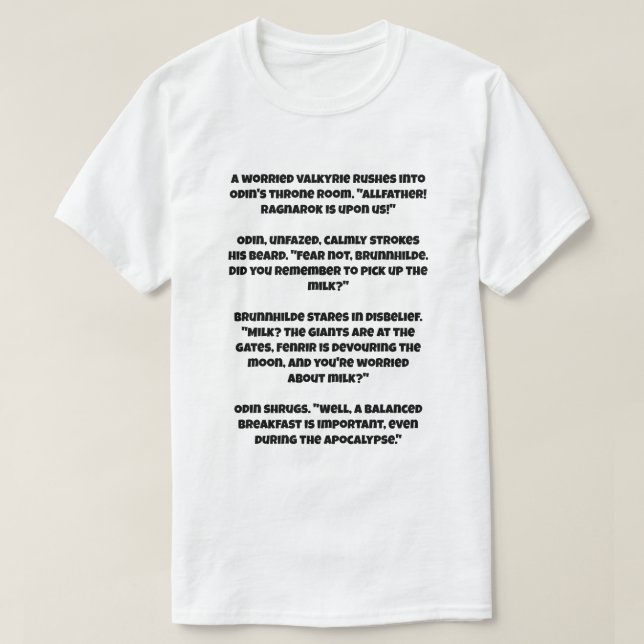 Ein ai Witz über Ragnarok T-Shirt (Design vorne)