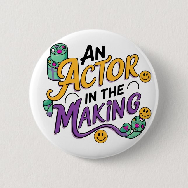 Ein Akteur in der Produktion Button (Vorderseite)