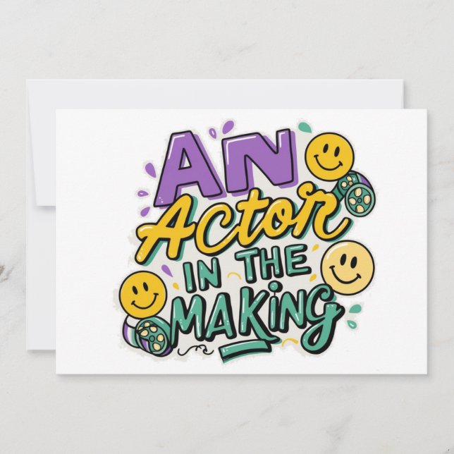 Ein Akteur in der Produktion Einladung (Vorderseite)