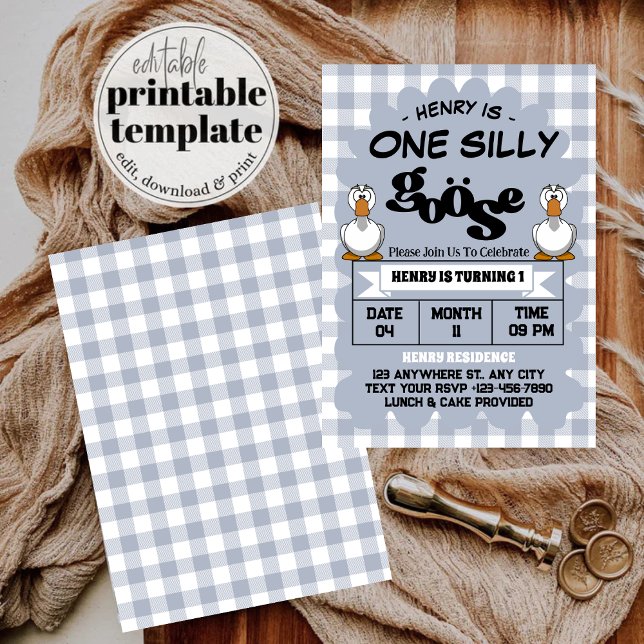 Ein Alberner Gänsehaut Niedlicher Junge 1. Geburts Einladung (Von Creator hochgeladen)