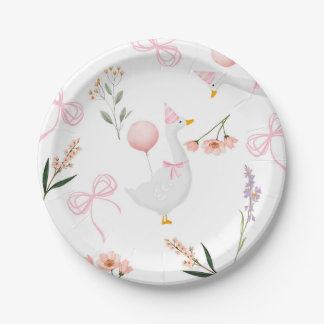 Ein alberner Gänsepapier-Teller Gänsepäckchen 1. G Pappteller