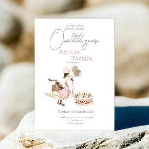 Ein Alberner Vintager Geburtstag Gänsefarben Einladung