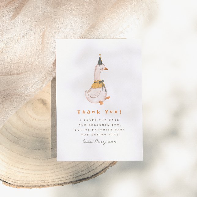 Ein Albernes Gänse 1. Geburtstag Party Dankeskarte (Von Creator hochgeladen)