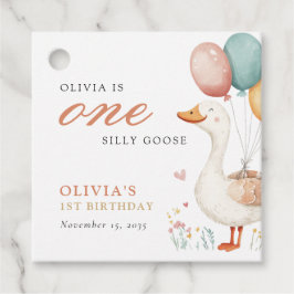 Ein Albernes Gänse 1. Geburtstag Party Geschenkanhänger