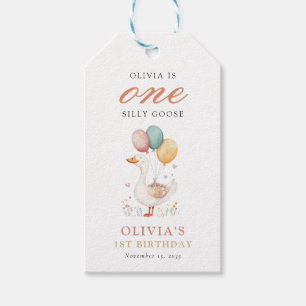 Ein Albernes Gänse 1. Geburtstag Party Geschenkanhänger