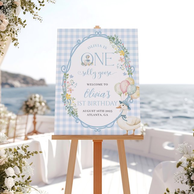 Ein Albernes Gänseblauer 1. Geburtstag Begrüßungsz Poster (Von Creator hochgeladen)