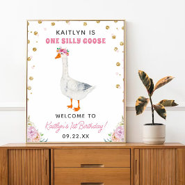 Ein Albernes Gänseheier 1. Geburtstag Party Willko Poster