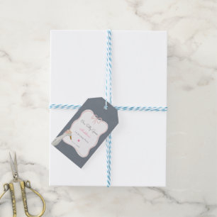 Ein Albernes Goose Pink Bow 1. Geburtstag Party Geschenkanhänger