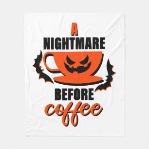 Ein Albtraum vor dem Kaffee - Halloween Fleecedecke