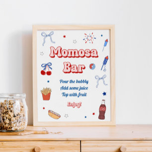 Ein All American Girl Baby Shower Momosa Bar Poste Poster