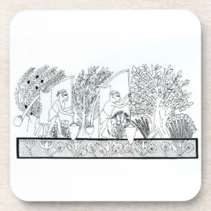 Ein alter ägyptischer Garten (Stich) (b/w Foto) Getränkeuntersetzer