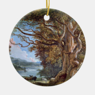 Ein alter Buchen-Baum, 1794 (Öl auf Leinwand) Keramik Ornament