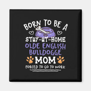 Ein alter englischer Bulldogge-Mama-Spaß Magnet