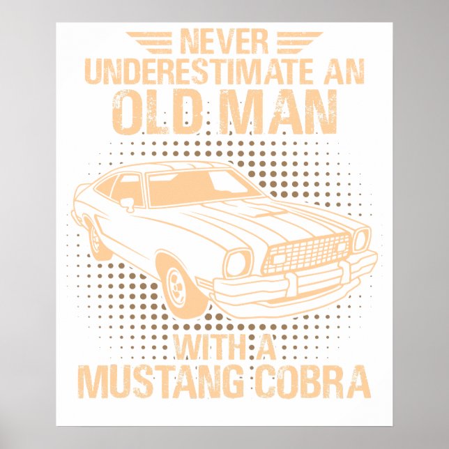 Ein alter Ford Mustang 1977 Cobra Poster (Vorne)
