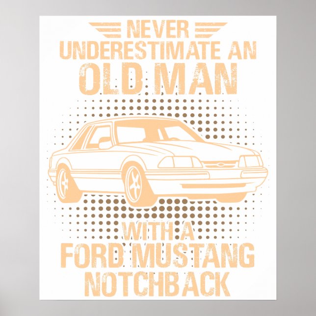 Ein alter Ford Mustang 1989 Notchback Poster (Vorne)