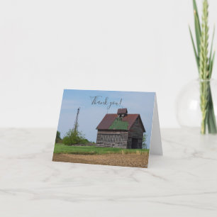 Ein alter Illinois-Stall Dankeschön-Karte Dankeskarte