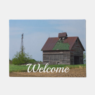 Ein alter Illinois-Stall - Willkommen vor der Tür Fußmatte