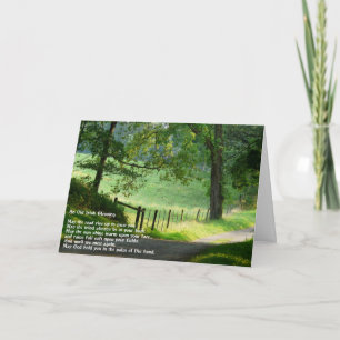 Ein alter irischer Segen.-Grüne Landschaft Karte