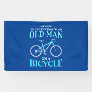 Ein alter Mann auf dem Fahrrad Banner
