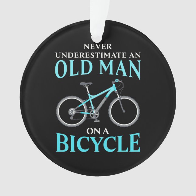 Ein alter Mann auf dem Fahrrad Ornament (Vorderseite)