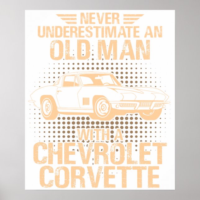 Ein alter Mann CHEVROLET CORVETTE 1979 C2 Poster (Vorne)