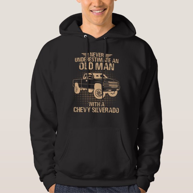 Ein alter Mann Chevrolet Silverado 2000 Hoodie (Vorderseite)
