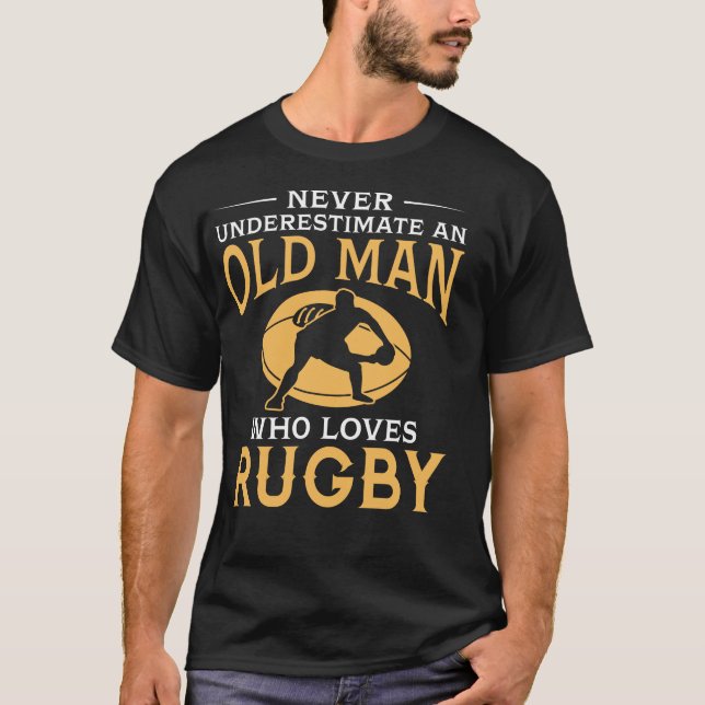 Ein alter Mann der Liebe-Rugby T-Shirt (Vorderseite)