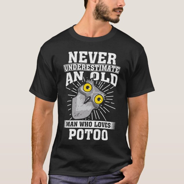 Ein alter Mann, der Lieben zu schüchtern hat, wird T-Shirt (Vorderseite)