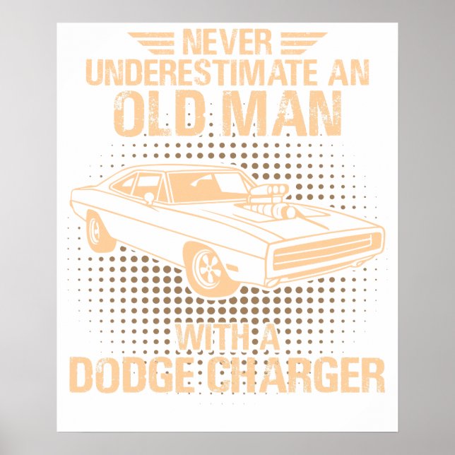 Ein alter Mann Dodge Charger 1970 Poster (Vorne)