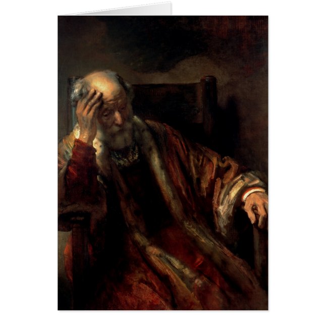 Ein alter Mann in einem Lehnsessel (Vorne)