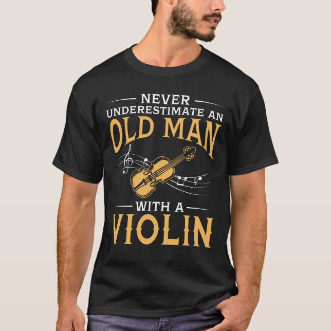 Ein alter Mann mit einer Violine T-Shirt (Vorderseite)