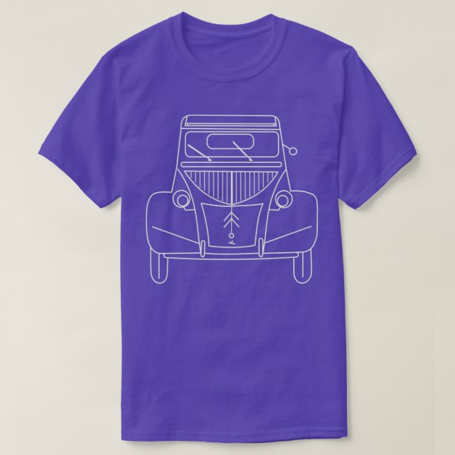 Ein altes 2-CV-Auto T-Shirt (Design vorne)