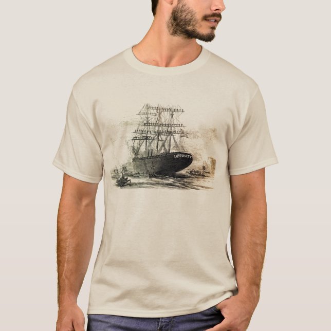 ein altes altes hölzernes Schiff T-Shirt (Vorderseite)