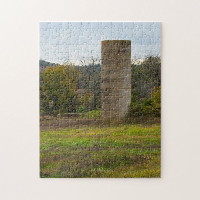 Ein altes Bauernhaus Silo Jigsaw Puzzle (Vertikal)