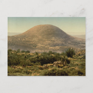 Ein altes Foto des Tab-Berges im heiligen Land Postkarte