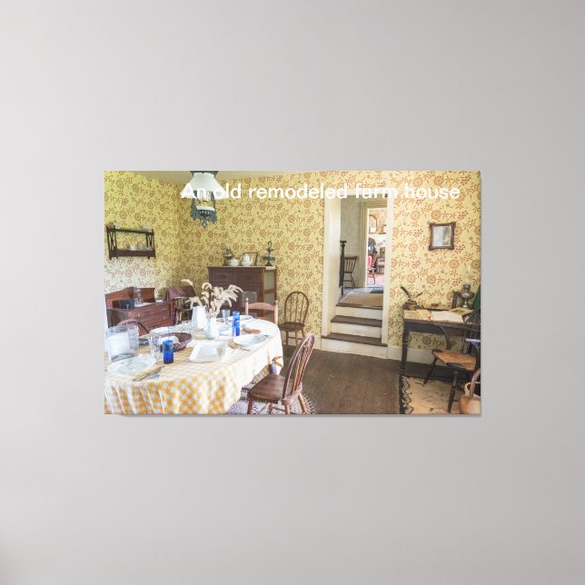 Ein altes umgebautes Bauernhaus Leinwanddruck (Vorderseite)