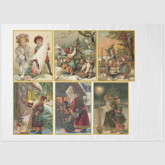 Ein altes Weihnachtsdesign 12 Seidenpapier (Vorderseite)