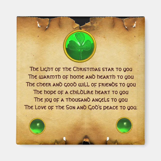 Ein altirisches Weihnachtsgesegment Magnet (Vorne)