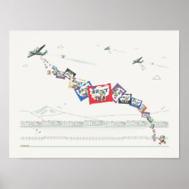 Ein amerikanischer B52 Ramen Noodle fällt Poster