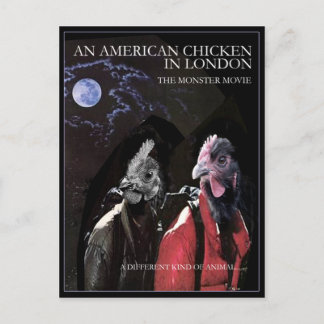 EIN AMERIKANISCHER CHICKEN IN LONDON POSTKARTE