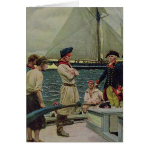 Ein amerikanischer Privateer, der einen britischen