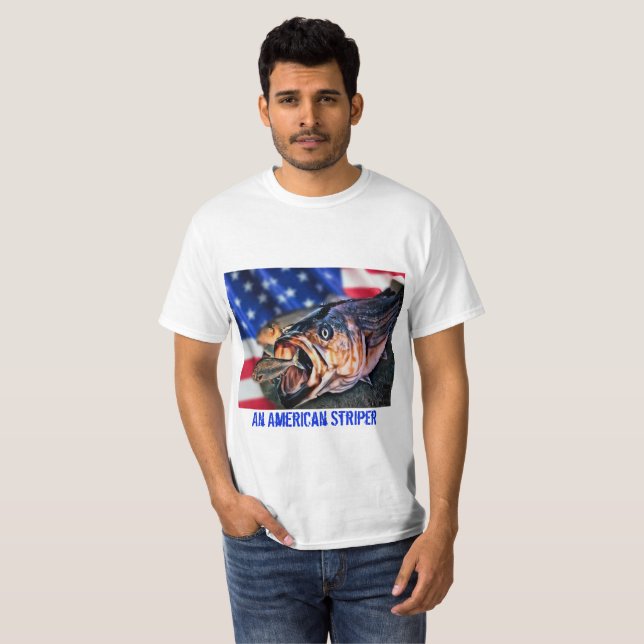 Ein amerikanischer Striper T-Shirt (Vorne ganz)