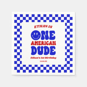 Ein amerikanischer Typ 4. Juli 1. Geburtstag Party Serviette