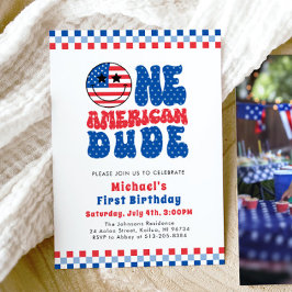 Ein amerikanischer Typ 4. Juli ersten Geburtstags Einladung