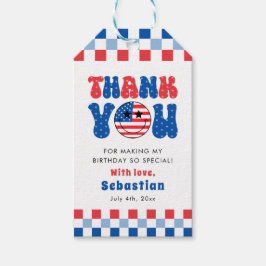 Ein amerikanischer Typ 4. Juli ersten Geburtstags Geschenkanhänger