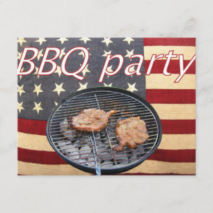 Ein amerikanisches Party für GRILLEN Einladung
